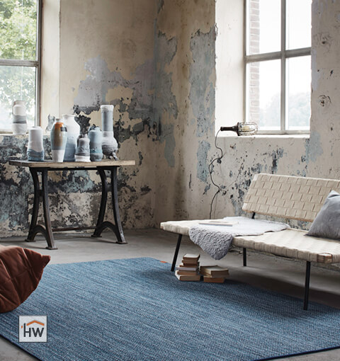 HW Huis & Wonen Gorinchem Vloerkleed blauw